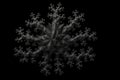 Low - Poly style fractal snowflake pattern, showcasing angular, intricate shapes Royalty Free Stock Photo