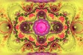 Geometric fractal shape can illustrate daydreaming imagination psychedelic space dreams magic nuclear explosion frequency patterns