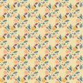 Geometric fruits seamless pattern. Funny garden fruit background