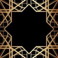 Geometric Gatsby Art Deco Style Border Frame Design Royalty Free Stock Photo