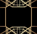 Geometric Gatsby Art Deco Style Border Frame Design Royalty Free Stock Photo