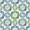 Geometric Gemstone Pattern Illustration Royalty Free Stock Photo