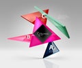 Geometric glass triangles abstract background Royalty Free Stock Photo