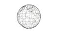 Geometric Globe: Global Network and Connectivity Concept Royalty Free Stock Photo