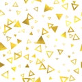 Geometric gold glittering foil seamless pattern Royalty Free Stock Photo