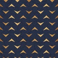 Geometric gold seamless pattern. Arrow golden background. Abstract texture. Repeating marble angular patern. Graphic shapes for de Royalty Free Stock Photo