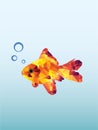 Geometric Goldfish Vector Illustration