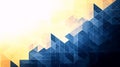 Geometric Gradient Background with Ascending Triangles Royalty Free Stock Photo