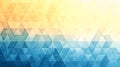 Geometric Gradient Background: Blue to Yellow Triangles Royalty Free Stock Photo
