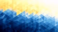Geometric Gradient Background: Blue to Yellow Triangles Royalty Free Stock Photo