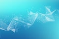 Geometric graphic background molecule and communication. Big data complex with compounds. Lines plexus, minimal array Royalty Free Stock Photo