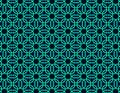 Geometric green-blue octagons repetion set collage with dark blue