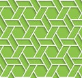 Geometric green and white background with outline extrude effect