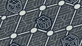 Geometric Grid Dice Pattern Vector, Abstract Gaming Background Texture, vector design Generative AI Royalty Free Stock Photo