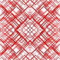 Geometric grid, mesh seamlessly repeatable pattern. Monochrome r Royalty Free Stock Photo