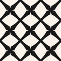 Geometric grid seamless pattern. Vector black and white abstract background Royalty Free Stock Photo