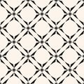 Geometric grid seamless pattern. Vector black and white abstract background Royalty Free Stock Photo