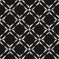 Geometric grid seamless pattern. Vector black and white abstract background Royalty Free Stock Photo