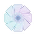 Geometric Guilloche rosette element. Digital watermark for Security Papers. It can be used as a protective layer for