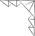 Geometric Hand-Drawn Corner Doodle Royalty Free Stock Photo