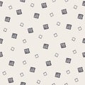 Geometric hand drawn seamless pattern with squares Royalty Free Stock Photo