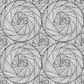 Geometric hand-written seamless pattern based on the line and circles.