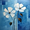 Geometric Harmony: A Graceful Movement Of White Flowers