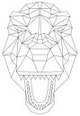 Geometric head dinosaur Royalty Free Stock Photo