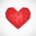 Heart is centered on a plain white background, emphasizing its modern, Royalty Free Stock Photo