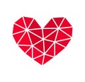 Geometric heart shape icon