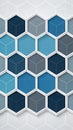 Geometric Hexagon Cubes Blue Gray abstract background Royalty Free Stock Photo