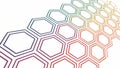Geometric Hexagon Grid Line Art Abstract Background, vector design Generative AI Royalty Free Stock Photo