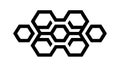 Geometric Hexagon Grid Molecule Structure Vector, vector design Generative AI Royalty Free Stock Photo