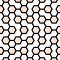 Geometric hexagon honey abstract background. Vector seamless pattern. Perfect for printing
