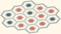 Geometric Hexagon Pattern Abstract Background Vector, vector design Generative AI Royalty Free Stock Photo