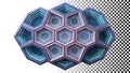 Geometric hexagon pattern, modern texture, abstract design, decorative background png transparent image Generative AI Royalty Free Stock Photo