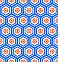 Geometric hexagon seamless pattern