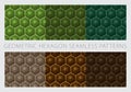 Geometric Hexagon Seamless Patterns Color Earth Tone Royalty Free Stock Photo