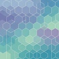 Geometric Hexagonal Background with a Purple Gradient, vector design Generative AI Royalty Free Stock Photo