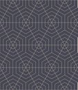 Geometric Hexagonal Grid Outline Seamless Pattern Vector Art Abstract Background Royalty Free Stock Photo