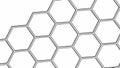 Geometric Hexagonal Honeycomb Outline Seamless Pattern Vector, vector design Generative AI Royalty Free Stock Photo