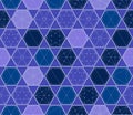 Geometric hexagonal network displaying interconnected nodes and lines, creating futuristic seamless pattern with gradient color Royalty Free Stock Photo