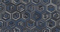 Geometric hexagonal pattern abstract textured background dynamic visual design art Royalty Free Stock Photo