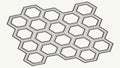 Geometric Hexagonal Pattern, Seamless Abstract Structure Design. vector design Generative AI Royalty Free Stock Photo