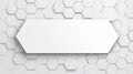 Geometric hexagonal pattern on subtle white background. AI image Royalty Free Stock Photo
