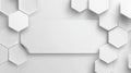 Geometric hexagonal pattern on subtle white background. Neural network AI generated Royalty Free Stock Photo