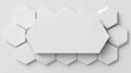 Geometric hexagonal pattern on subtle white background. Neural network AI generated Royalty Free Stock Photo