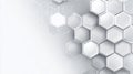 Geometric hexagonal pattern on subtle white background. Neural network AI generated Royalty Free Stock Photo