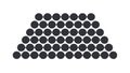 Geometric hexagonal pyramid pattern, dimensional structure, vector design Generative AI Royalty Free Stock Photo
