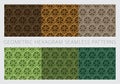 Geometric Hexagram Seamless Patterns Color Earth Tone Royalty Free Stock Photo
